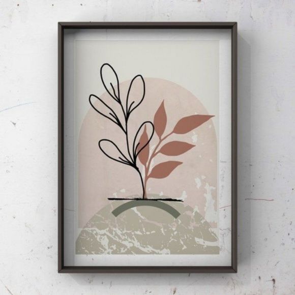 Unique boho minimalist abstract wall art print - Picture 1 of 4